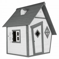 Casuta de joaca Cabana de Munte pentru copii cu podea din lemn Alb Gri- Casa gradina cu geamuri din plexiglas AXI Casuta de joaca Cabana de Munte pentru copii cu podea din lemn Alb Gri- Casa gradina cu geamuri din plexiglas AXI